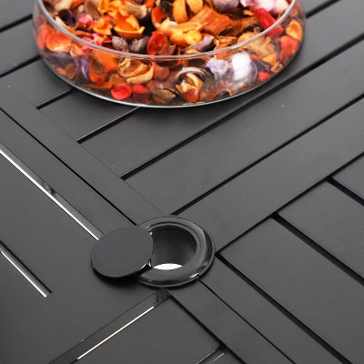 5pc Outdoor Dining Set With Chairs, Cushions & Metal Round Table - Captiva Designs: Weather-Resistant Patio Set 6 5pc Outdoor Dining Set With Chairs, Cushions & Metal Round Table - Captiva Designs: Weather-Resistant Patio Set - Image 4