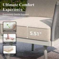 Captiva Designs Outdoor Patio Rope Rattan Furniture Conversation Sets With Coffee Table -Furniture GUEST 29cc44a9 793e 407f 9f91 557109351fb4