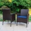 2pk Outdoor Rattan Arm Chairs With Cushions - Captiva Designs -Furniture GUEST 2a039cc0 14fe 4212 a228 6f1facd436ec 1