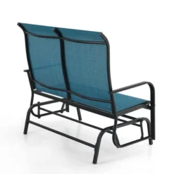2-Seat Patio Glider With Steel Frame - Blue - Captiva Designs -Furniture GUEST 2a109ad4 1c9c 4ece 84b3 7087d0082c57