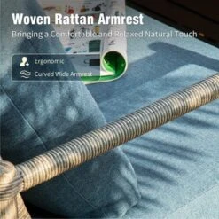 Captiva Designs 4PC Outdoor Wicker Patio Conversation Set With Coffee Table For Poolside, Backyard -Furniture GUEST 2ae49745 895e 4f7e 9f5b 9cbab53fdb13