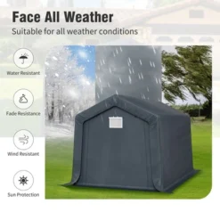 Captiva Designs Outdoor Portable Storage Shelter - Garage Tent With Roll-Up Zipper Doors & Vents For Motorcycles And Bikes (Gray) 30 Captiva Designs Outdoor Portable Storage Shelter - Garage Tent With Roll-Up Zipper Doors & Vents For Motorcycles And Bikes (Gray) -Furniture GUEST 2c12a9ba c45e 4b63 ad1f c20eedf6fa4b