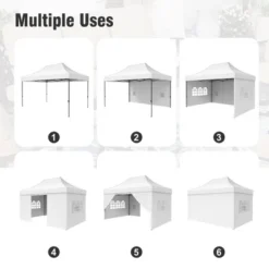 Captiva Designs 10x15 Pop Up Outdoor Commercial Heavy Duty Party Tent, White -Furniture GUEST 2c823f79 db90 4df3 92e3 729ac9eded38