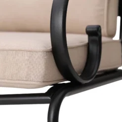 5pc Outdoor Dining Set With Chairs With Seat & Back Cushions & Square Table With Faux Wood Tabletop With Umbrella Hole - Captiva Designs -Furniture GUEST 2e22cf9a 4a6f 41a1 af9f 3f7f5648180e 1