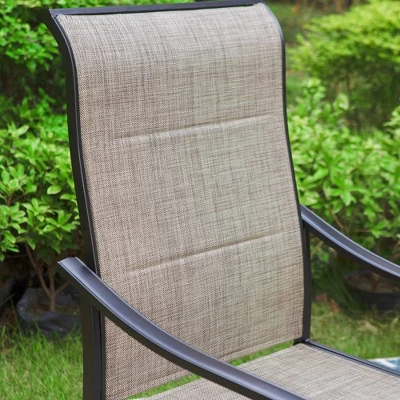 3pc Patio Dining Set With Small Square Table & 360 Swivel Padded Arm Chairs - Captiva Designs: Weather-Resistant Outdoor Furniture 8 3pc Patio Dining Set With Small Square Table & 360 Swivel Padded Arm Chairs - Captiva Designs: Weather-Resistant Outdoor Furniture - Image 6