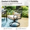 Captiva Designs 5pc Outdoor Dining Table & Metal Chairs With Thick Seat & Back Cushions -Furniture GUEST 2ec3a466 2b2b 477d 87af 8d7c062838a0 2