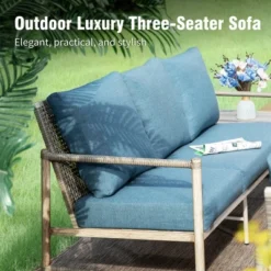 Captiva Designs 4pc Outdoor Wicker Patio Fire Pit Set With Armchairs For Poolside, Backyard 19 Captiva Designs 4pc Outdoor Wicker Patio Fire Pit Set With Armchairs For Poolside, Backyard -Furniture GUEST 310f8316 102a 4586 a6b3 d25bb723594c 2