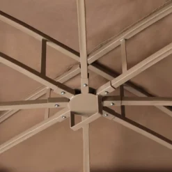 10' X 12' Outdoor Garden Gazebo With Skirts Tent Canopy Beige - Captiva Designs -Furniture GUEST 31109ad9 a37f 4f15 ad05 f64e5cd255e3