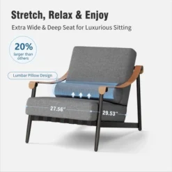 Captiva Designs Outdoor Patio Oversized Modern Luxury Conversation Sofa Set With Extra Thick Cushion And Coffee Table -Furniture GUEST 3168190c 0ec8 42d6 bf6f e97546d099ac