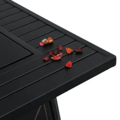 Captiva Designs Metal Gas Square Outdoor Fire Pit Table With Lid Black: 28-Inch, 50000 BTU, Patio Heater -Furniture GUEST 31b558c0 4750 4357 99c3 f138172e33e9