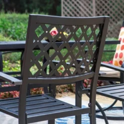 2pk Outdoor Steel Stackable Dining Chairs - Captiva Designs -Furniture GUEST 3236151f 88c9 4329 bba3 75fafe0b5839 2