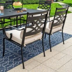 5pc Outdoor Dining Set With Chairs, Cushions & Metal Round Table - Captiva Designs: Weather-Resistant Patio Set 17 5pc Outdoor Dining Set With Chairs, Cushions & Metal Round Table - Captiva Designs: Weather-Resistant Patio Set -Furniture GUEST 3250ff7a a732 4a37 b15d 9b3a9042b0d1