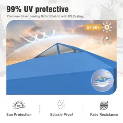 Captiva Designs 10’x10’ Instant Pop Up Canopy Tent – One-Push Setup With Vented Roof, Includes Storage Bag And Accessories