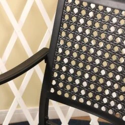 7pc Outdoor Dining Set With Faux Wood Table With Umbrella Hole - Captiva Designs -Furniture GUEST 33c70df8 2eff 4c82 8ca6 487695f0fb6a 1