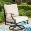 Captiva Designs 5pc XL Metal Outdoor Conversation Set With Swivel Chairs And Ottomans Beige: Steel Frame, Rust & Water-Resistant -Furniture GUEST 33f9e260 f285 456f 8648 56ac113a0a40