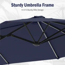 Captiva Designs 13ft Large Double-Sided Patio Umbrella, Outdoor Market Rectangle Umbrella (No Base) -Furniture GUEST 35ac0ac7 e37a 4423 a73f c6ddc1f756de