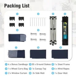 Captiva Designs 10’x10’ Pop-Up Canopy Tent With Sidewalls – Easy Setup, Waterproof, And Ventilated For Outdoor Events And Parties -Furniture GUEST 35b784f1 4fbd 4557 89eb 826c77514786