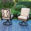 2pk Outdoor Swivel Chairs With Metal Frame, Wicker & Seat & Back Cushions - Captiva Designs -Furniture GUEST 375bf9b7 6597 4492 a63f d605a455b6af