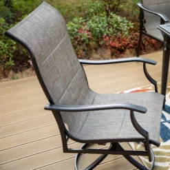 7pc Outdoor Dining Set With Steel Rectangle Table, 4 Fixed Chairs & 2 Swivel Chairs - Captiva Designs -Furniture GUEST 37dfbae4 027c 4064 81e7 0c087d9c24b3