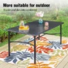 Captiva Designs 7pc Patio Dining Rectangular Steel Table & Pre-assembled Textilene Reclining Foldable Chairs -Furniture GUEST 38102c8d 9893 4464 8815 486a343bad04 1