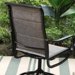 Patio Set With Steel Table With 1.57" Umbrella Hole & Steel Swivel Sling Arm Chairs - Captiva Designs -Furniture GUEST 388be3b6 eb02 4c49 80f0 e89c8cdd8e9e 1