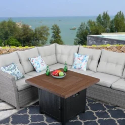 34" Square Outdoor Propane Fire Pit Table With Lid & Fire Glass - Captiva Designs 18 34" Square Outdoor Propane Fire Pit Table With Lid & Fire Glass - Captiva Designs -Furniture GUEST 389e71ca 4e74 48de b631 091fb6ea3ca7