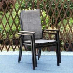 7pc Patio Set With Steel Table & Lightweight Aluminum Frame Sling Chairs - Captiva Designs -Furniture GUEST 398c1064 60a2 4570 9910 775819719ab9