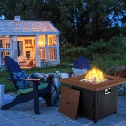 34" Square Outdoor Propane Fire Pit Table With Lid & Fire Glass - Captiva Designs 17 34" Square Outdoor Propane Fire Pit Table With Lid & Fire Glass - Captiva Designs -Furniture GUEST 3a238b76 6eee 4708 a667 ad3c12ba062f