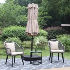 Rectangular Outdoor Patio Market Umbrella With Extra Large Base And Sand Bags - Captiva Designs -Furniture GUEST 3a5ea962 3308 4ae8 b818 13ccdcc7ea52