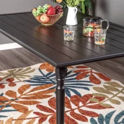 Outdoor Steel Rectangle Dining Table With 1.77" Umbrella Hole - Captiva Designs 16 Outdoor Steel Rectangle Dining Table With 1.77" Umbrella Hole - Captiva Designs -Furniture GUEST 3a6003d7 ef4d 48cf 962e 7cabb6bfbf9b