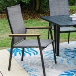 7pc Patio Set With Expandable Table & Lightweight Aluminum Frame Stackable Sling Chairs - Captiva Designs 19 7pc Patio Set With Expandable Table & Lightweight Aluminum Frame Stackable Sling Chairs - Captiva Designs -Furniture GUEST 3b707bb8 a95e 4b8d 9ac4 6f236006f5ec