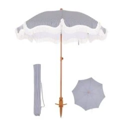Captiva Designs 7ft Portable Patio Umbrella With Fringe - Stylish Outdoor Shade With UPF 50+ Protection (No Base) -Furniture GUEST 3d41a026 a189 472f 9570 3e8a0bb869f3