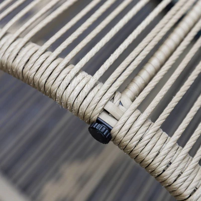 3pc Outdoor Rattan Conversation Set With Cushions - Captiva Designs 8 3pc Outdoor Rattan Conversation Set With Cushions - Captiva Designs - Image 6