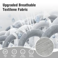 Captiva Designs 9pc Patio Dining Extendable Black Steel Rectangle Table & Textilene Swivel Chairs -Furniture GUEST 3ffe3e86 01ed 49c2 86ab d1958a389257