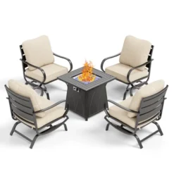 Captiva Designs 5pc Metal Patio Seating Furniture Fire Pit Set For With Rocking Chairs Garden Porch Backyard 17 Captiva Designs 5pc Metal Patio Seating Furniture Fire Pit Set For With Rocking Chairs Garden Porch Backyard -Furniture GUEST 3fff9ab2 2797 46a3 a071 fc709863d39c