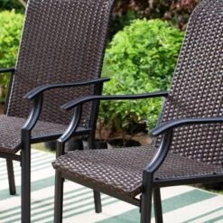 3pc Patio Conversation Set With Wicker Rattan Chairs & Round Coffee Table - Captiva Designs -Furniture GUEST 40599cec fbba 48f8 ad81 c66539ed7944