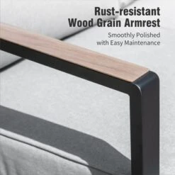 Captiva Designs Modren Outdoor Patio Metal Frame Furniture Conversation Seating Set With Coffee Table -Furniture GUEST 40ba727a c4cf 40cd 8d78 6a8ba87e1429