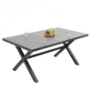 65.9" Rectangle Large Metal Patio Table - Black - Captiva Designs -Furniture GUEST 41af5bb0 b8af 495e a844 c6f7378f95eb