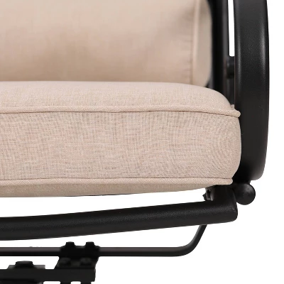 5pc Outdoor Dining Set With Swivel Chairs With Thick Seat & Back Cushions & Square Faux Wood Tabletop With Umbrella Hole - Captiva Designs 17 5pc Outdoor Dining Set With Swivel Chairs With Thick Seat & Back Cushions & Square Faux Wood Tabletop With Umbrella Hole - Captiva Designs - Image 15