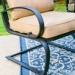 5pc Outdoor Set With Spring Motion Chairs & 28" Fire Table - Captiva Designs -Furniture GUEST 43e1c96a b3e9 44bf b02f b077c4a39674