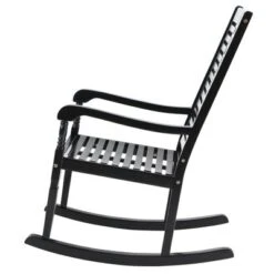 Outdoor Acacia Wood Rocking Chair - Captiva Designs: UV & Water-Resistant, Powder-Coated Frame, Fixed Arms -Furniture GUEST 4479ed6a 5d1c 41a4 988f 856160702749