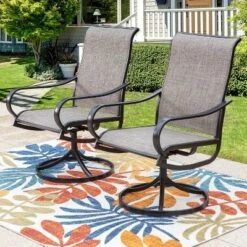 2pk Patio Swivel Rocking Chairs - Captiva Designs