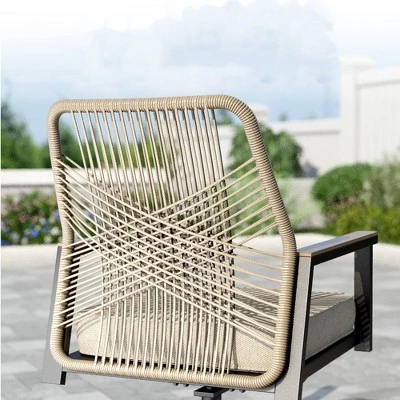 Captiva Designs 9pc Patio Extendable Steel Dining Table And Mixed Wicker Chairs With Thick Cushions 11 Captiva Designs 9pc Patio Extendable Steel Dining Table And Mixed Wicker Chairs With Thick Cushions - Image 9