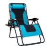 Captiva Designs Patio Zero Gravity Free Padded Seat Recliner With Cup Holder & Alloy Steel Frame - Blue/Green -Furniture GUEST 47a29a2b 0658 4011 9886 fc99b57a27a8