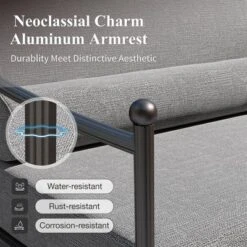 Captiva Designs Outdoor Patio Oversized Premium Conversation Sofa Set With Extra Thick Cushion And Coffee Table -Furniture GUEST 499fe016 ba7e 4a8f a902 afdcc8d36ca6