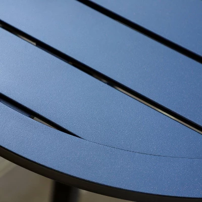 Outdoor Steel End Table - Black - Captiva Designs 4 Outdoor Steel End Table - Black - Captiva Designs - Image 2