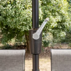 8pc Outdoor Dining Set With Metal Slat Top Table & Wrought Iron Chairs - Black/Beige - Captiva Designs -Furniture GUEST 49b31c66 6b43 4e92 bbc3 f7dab8029e4a 1