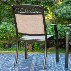 7pc Outdoor Dining Set With Sling Chairs & Large Rectangle Table With Umbrella Hole - Captiva Designs 14 7pc Outdoor Dining Set With Sling Chairs & Large Rectangle Table With Umbrella Hole - Captiva Designs -Furniture GUEST 4a77c5ed 2711 40c7 8129 a8f67812de81 2