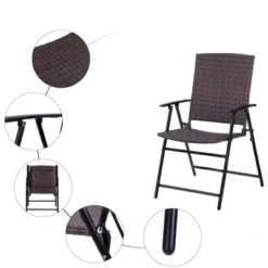 2pk Outdoor Rattan Arm Chairs With Steel Frames - Captiva Designs -Furniture GUEST 4a7a9178 b3f9 4554 a1cc 99a099dc6438