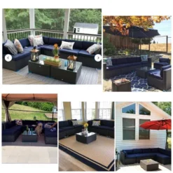 Captiva Designs 3pc Wicker Rattan Outdoor Furniture Set -Furniture GUEST 4b895d07 c6ef 4ecd 91f7 636575fb9851